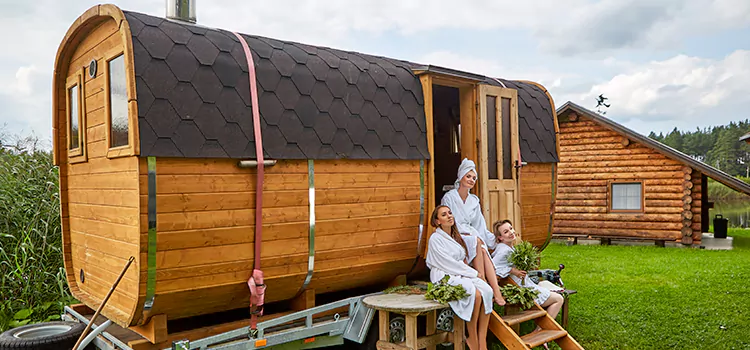 Residential Outdoor Cabin Sauna Construction in Port Perry, Ontario