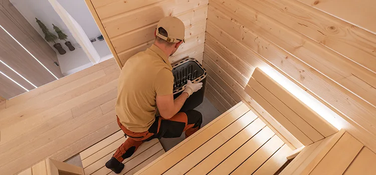 Finnish Sauna Ceiling Installation in Port Perry, Ontario