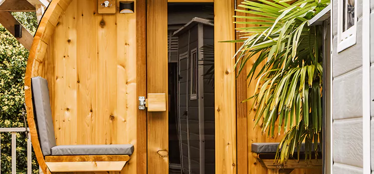 Wood-fired Outdoor Residential Sauna Installation in Port Perry, Ontario